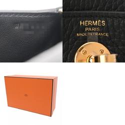 HERMES Lindy Black W Stamp (around 2024) Women's Taurillon Clemence Bag