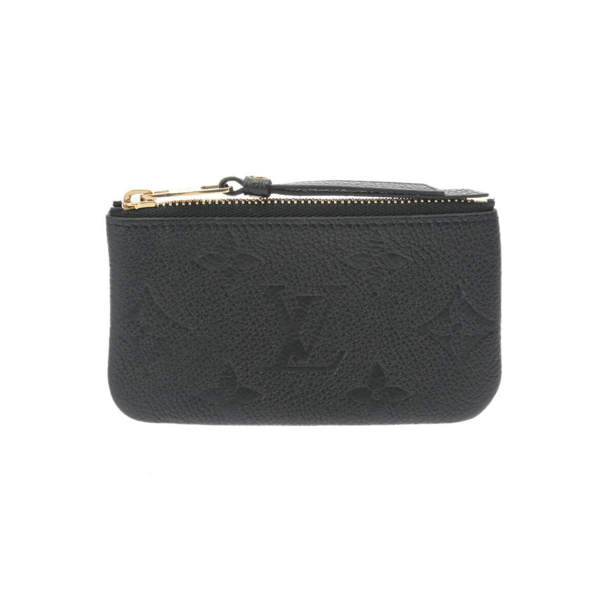 LOUIS VUITTON Monogram Empreinte Pochette Cle Noir M80879 Women's Leather Coin Case