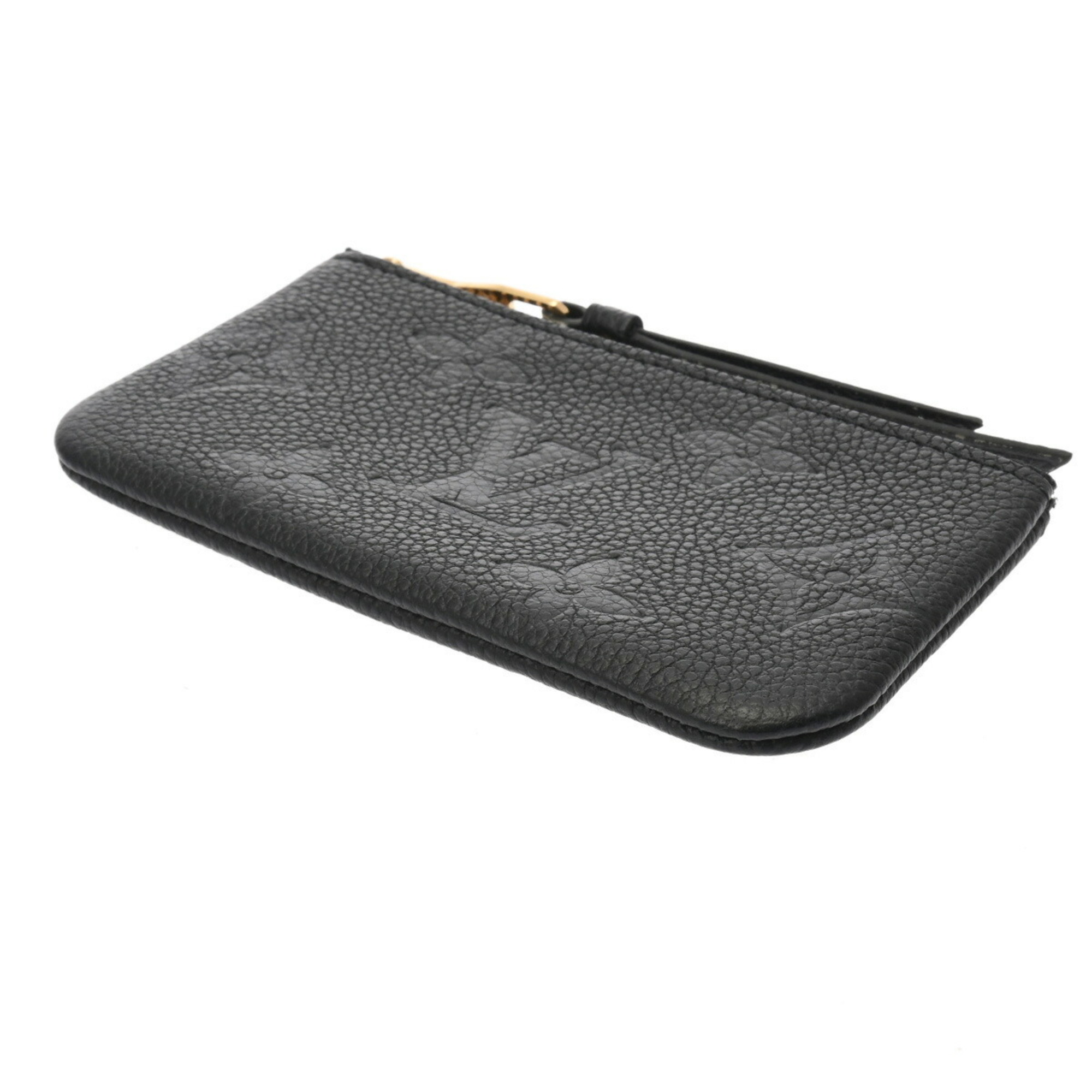 LOUIS VUITTON Monogram Empreinte Pochette Cle Noir M80879 Women's Leather Coin Case