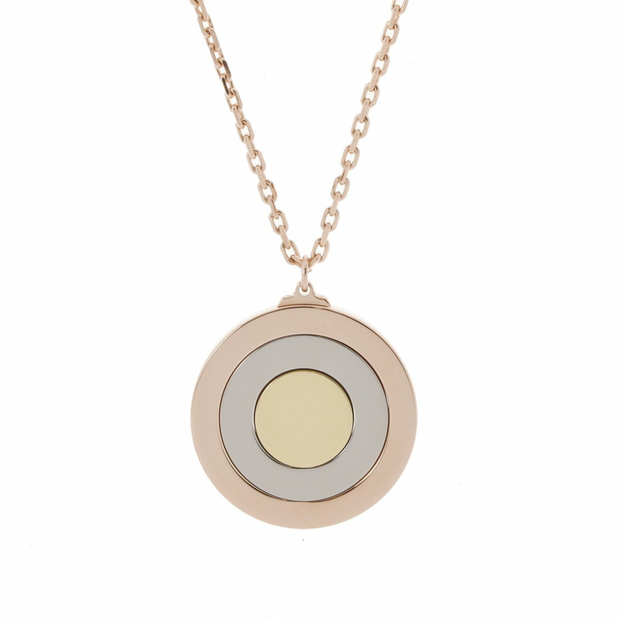 CARTIER Trinity Round Women's K18 Yellow Gold, White Pink Gold Necklace