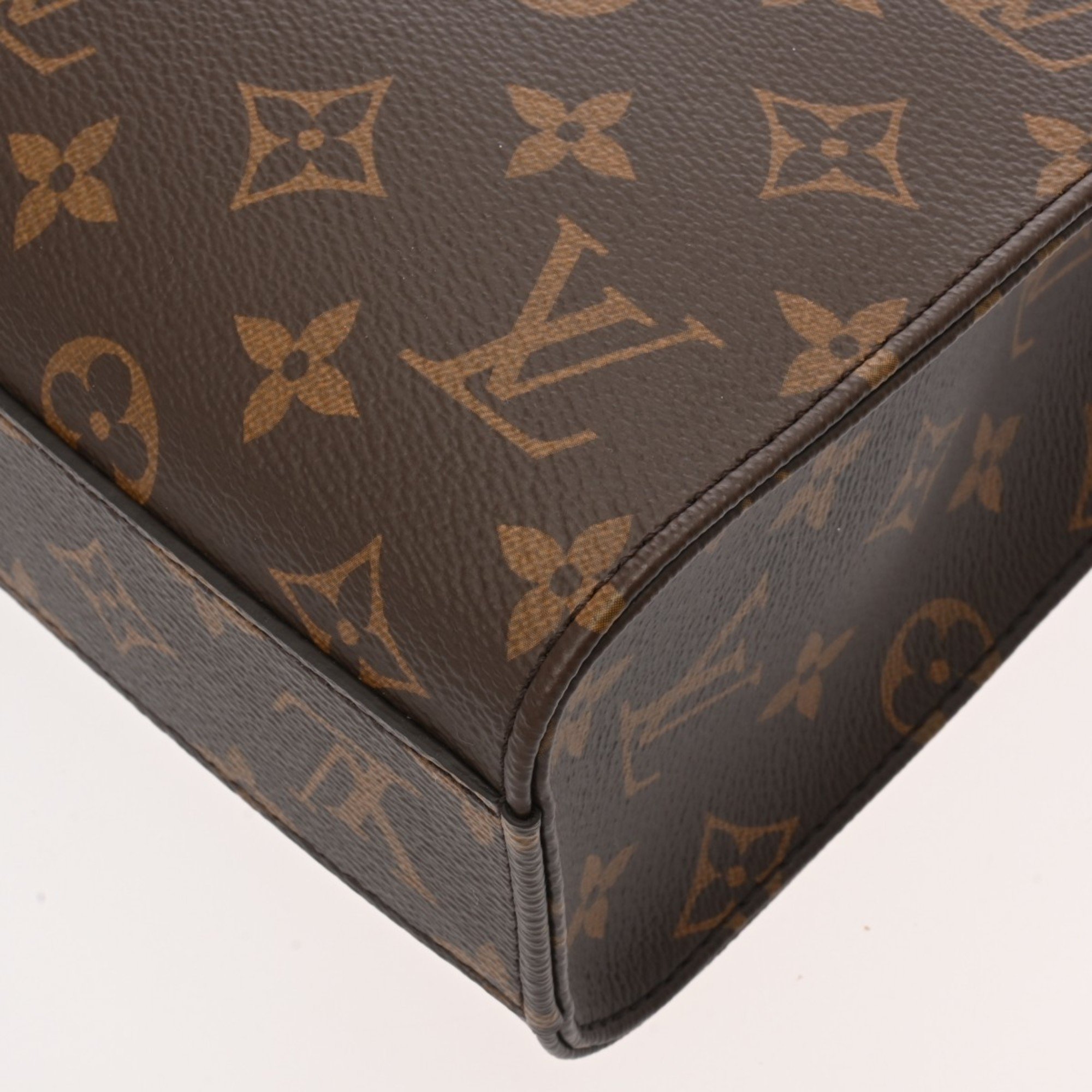 LOUIS VUITTON Louis Vuitton Monogram Sac Plat BB Tote Brown M45847 Unisex Canvas Handbag