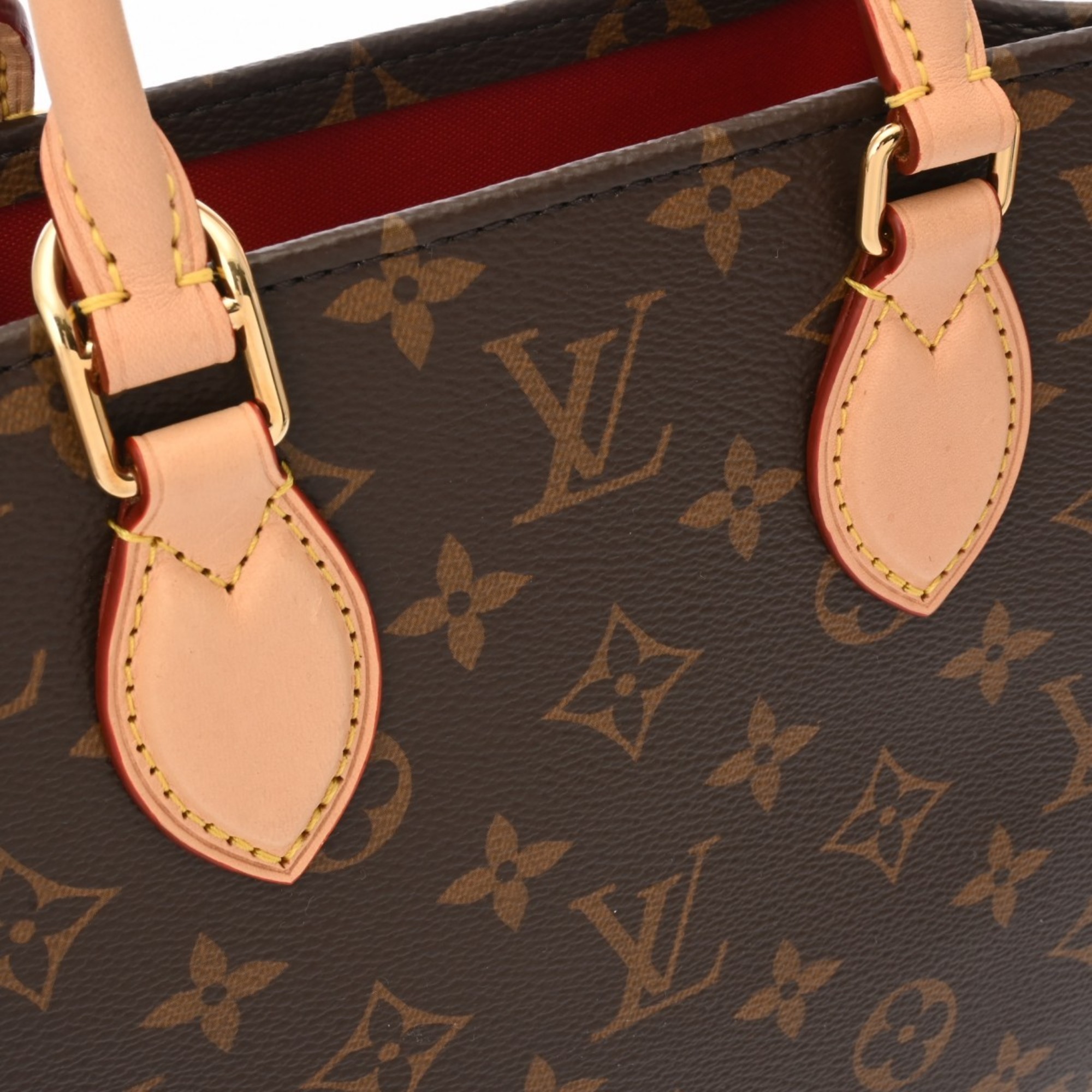 LOUIS VUITTON Louis Vuitton Monogram Sac Plat BB Tote Brown M45847 Unisex Canvas Handbag