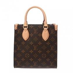 LOUIS VUITTON Louis Vuitton Monogram Sac Plat BB Tote Brown M45847 Unisex Canvas Handbag