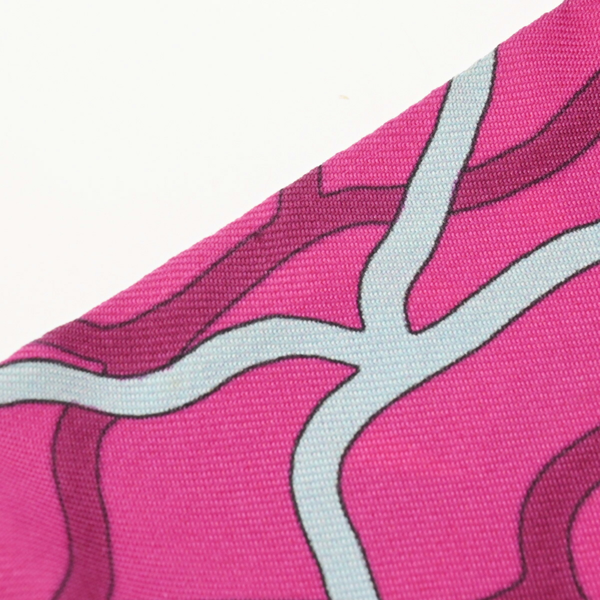 HERMES Twilly BALLET AQUATIQUE Old Tag Pink/Multicolor 064179S Women's 100% Silk Scarf Muffler