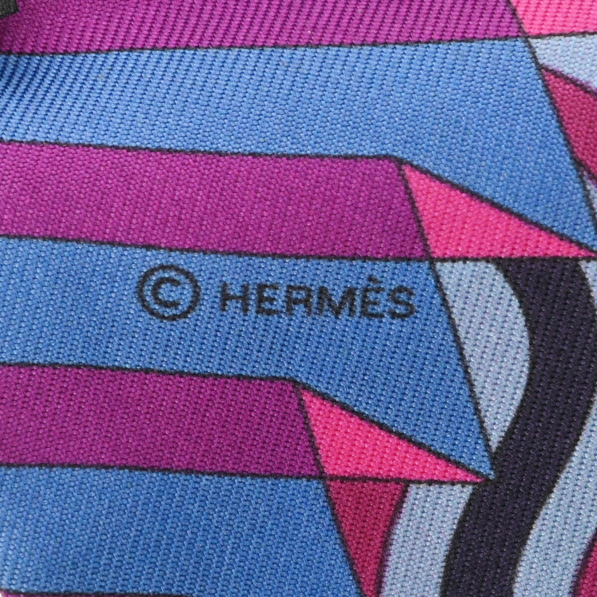 HERMES Twilly BALLET AQUATIQUE Old Tag Pink/Multicolor 064179S Women's 100% Silk Scarf Muffler