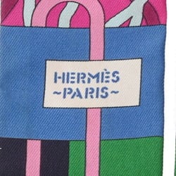 HERMES Twilly BALLET AQUATIQUE Old Tag Pink/Multicolor 064179S Women's 100% Silk Scarf Muffler