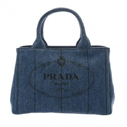 PRADA Prada Canapa Tote Blue 1BG439 Women's Denim Handbag