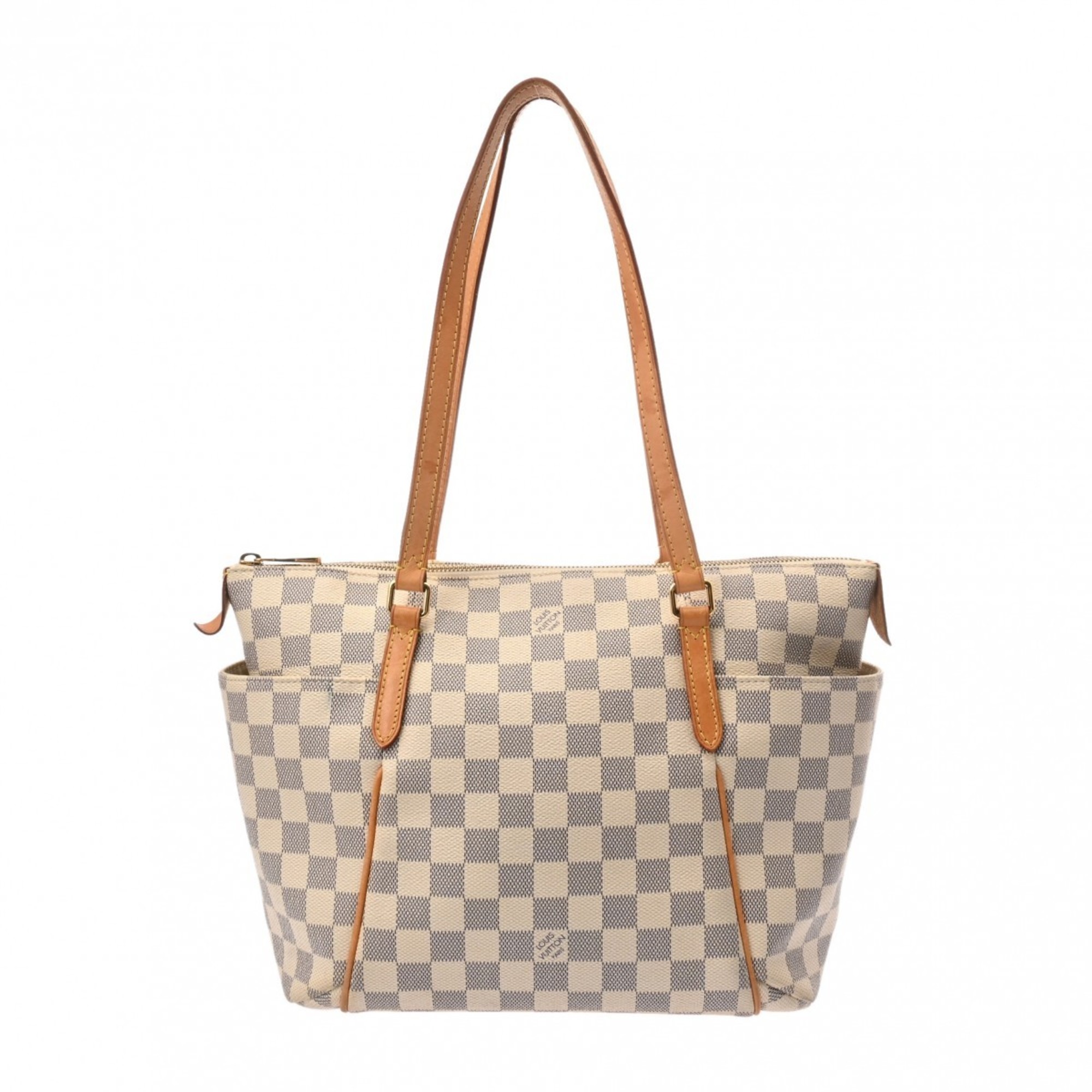 LOUIS VUITTON Damier Azur Totally PM White N51261 Women's Canvas Tote Bag