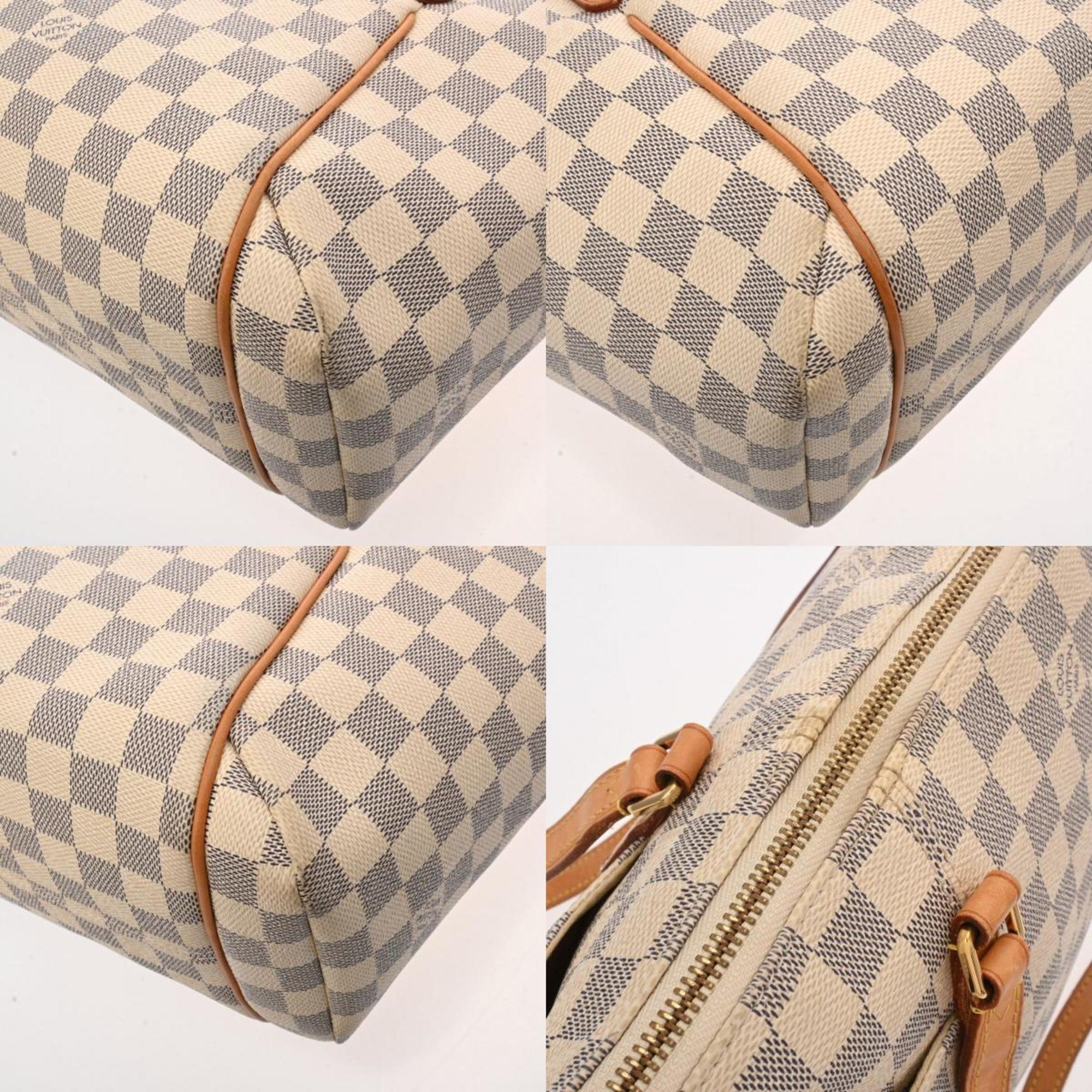 LOUIS VUITTON Damier Azur Totally PM White N51261 Women's Canvas Tote Bag