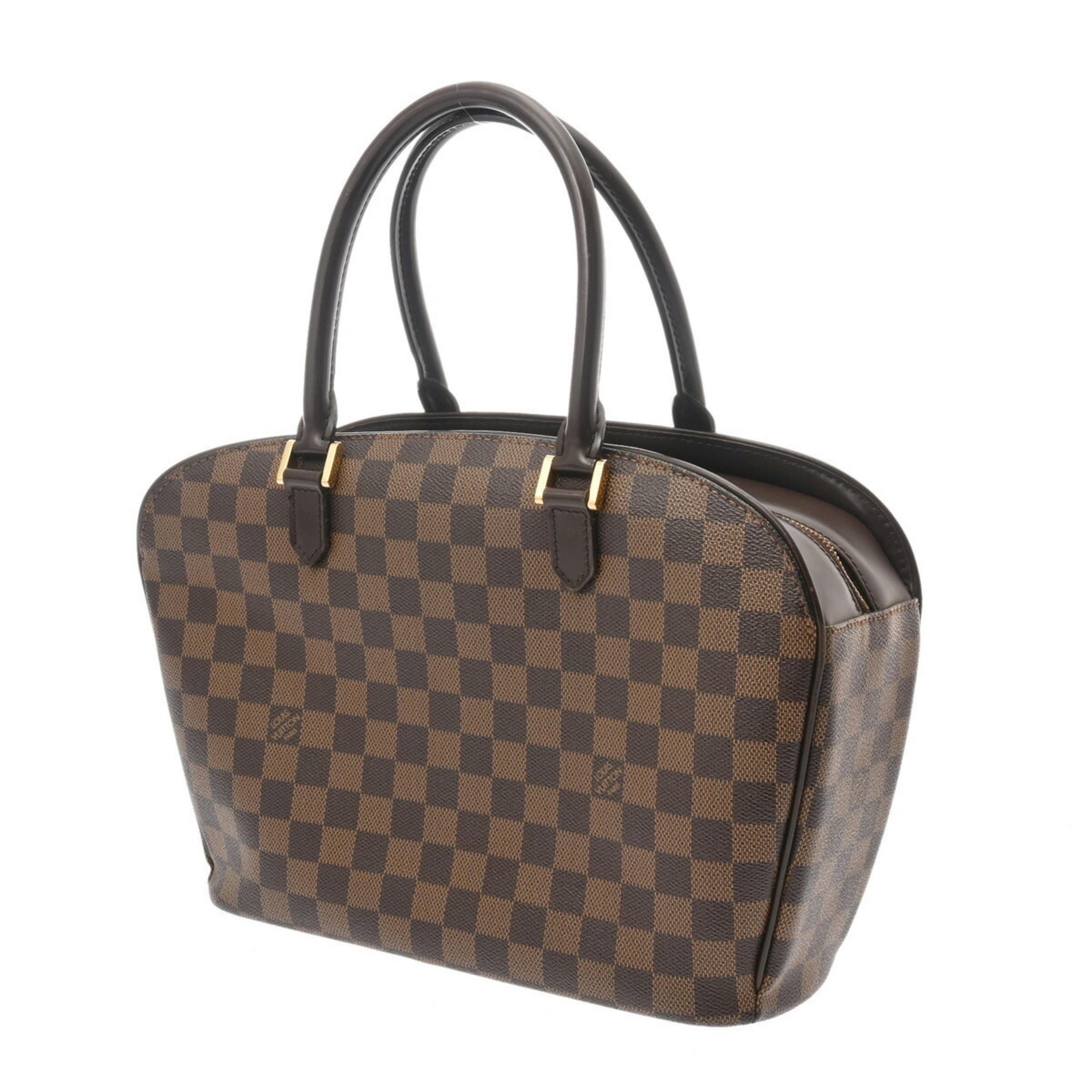 LOUIS VUITTON Damier Saria Horizontal Brown N51282 Women's Canvas Handbag