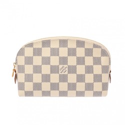 LOUIS VUITTON Damier Azur Pochette Tick White N60024 Unisex Canvas Pouch