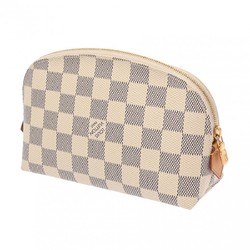 LOUIS VUITTON Damier Azur Pochette Tick White N60024 Unisex Canvas Pouch