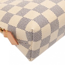 LOUIS VUITTON Damier Azur Pochette Tick White N60024 Unisex Canvas Pouch