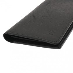 LOUIS VUITTON Taiga Portefeuille Brazza Noir M30501 Men's Leather Long Wallet