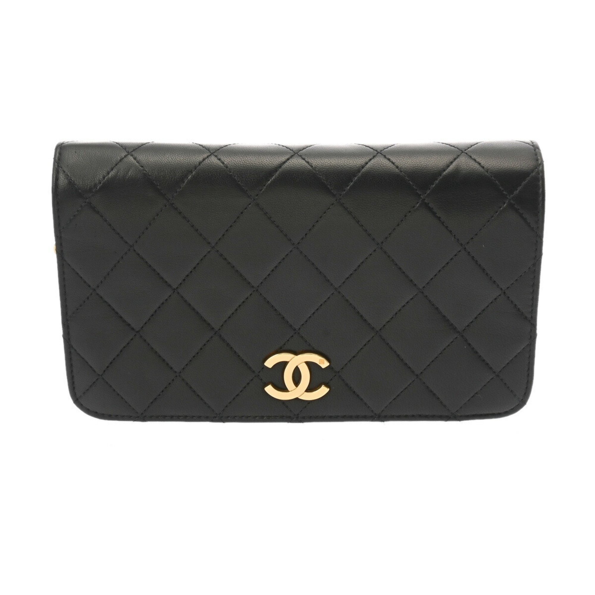 CHANEL Chanel Matelasse Chain Shoulder 19 Black Women's Lambskin Bag