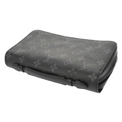 LOUIS VUITTON Louis Vuitton Monogram Eclipse Zippy XL Black/Gray M61698 Men's Canvas Long Wallet