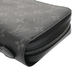 LOUIS VUITTON Louis Vuitton Monogram Eclipse Zippy XL Black/Gray M61698 Men's Canvas Long Wallet