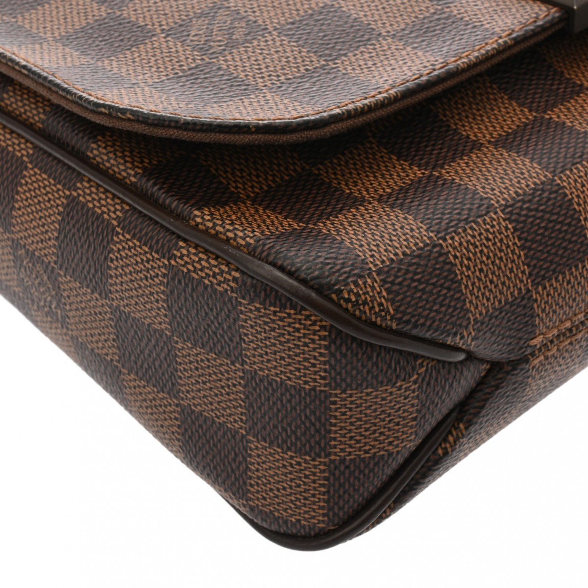 LOUIS VUITTON Damier District PM Brown N41213 Women's Canvas Shoulder Bag