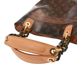 LOUIS VUITTON Louis Vuitton Monogram Vinyl Cover Ambre PM Brown M92502 Women's Vinyl/Leather Handbag