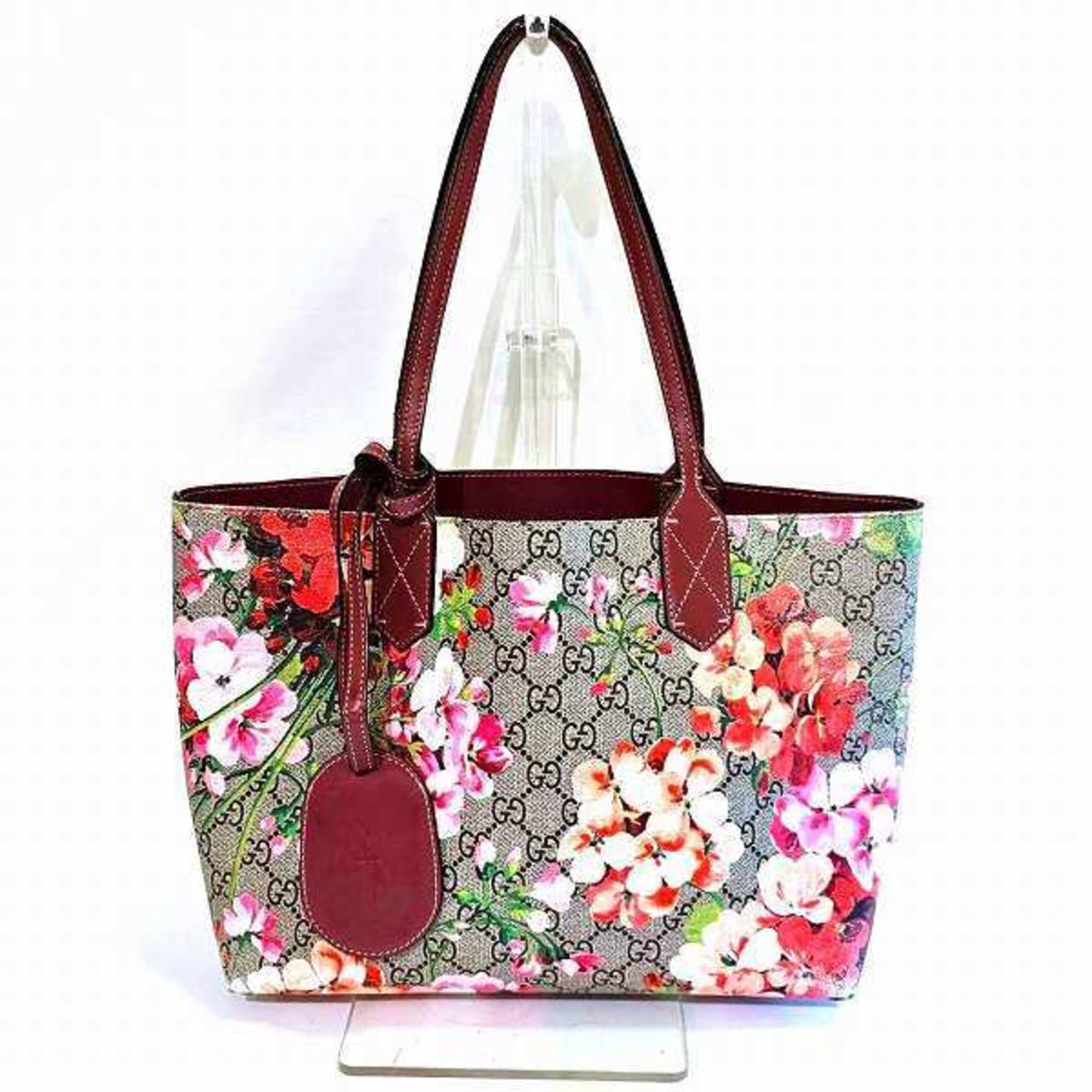 GUCCI GG Blooms 372613 x Leather Bag Handbag Women's