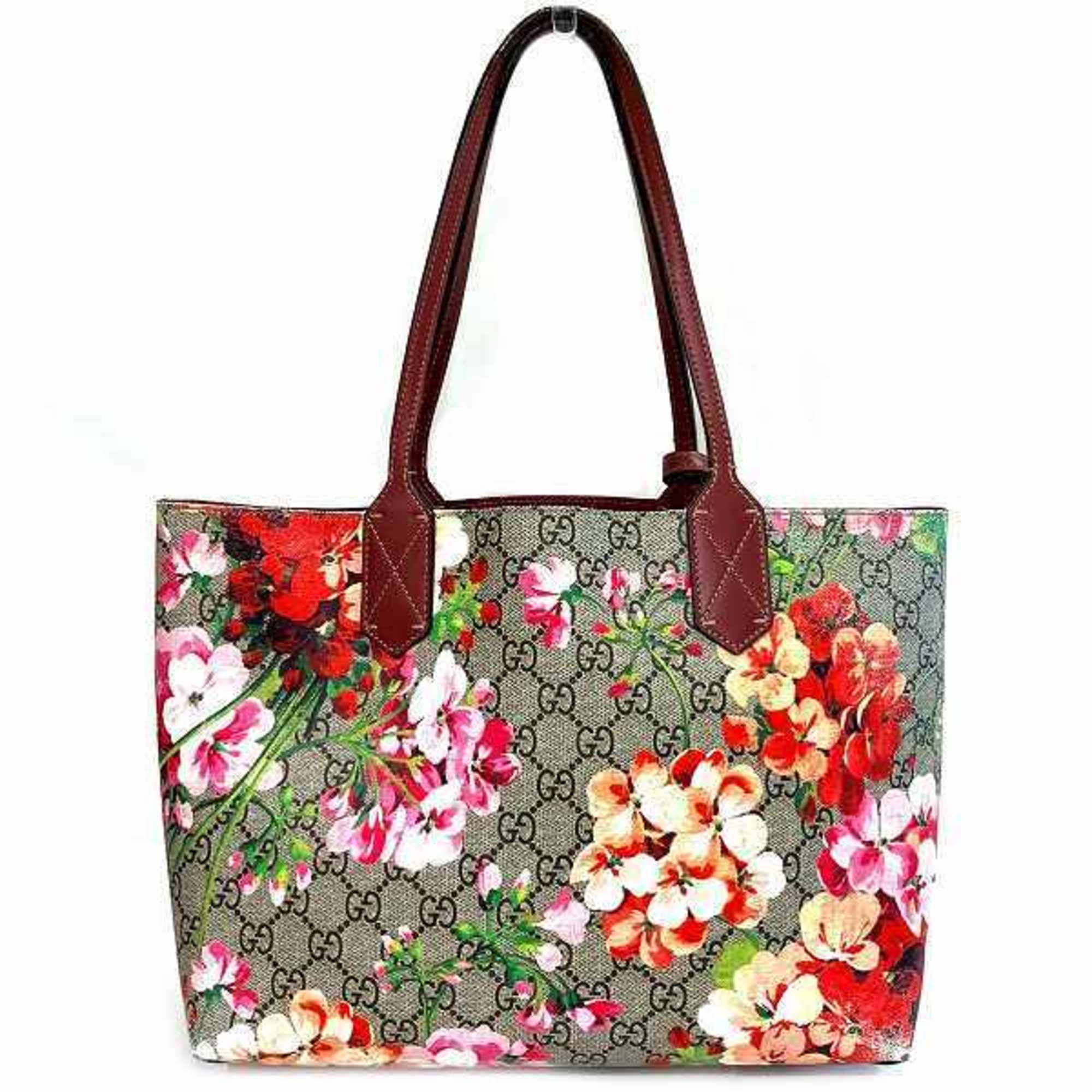 GUCCI GG Blooms 372613 x Leather Bag Handbag Women's