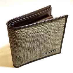 BVLGARI 34795 Canvas x Leather Bi-fold Wallet for Men