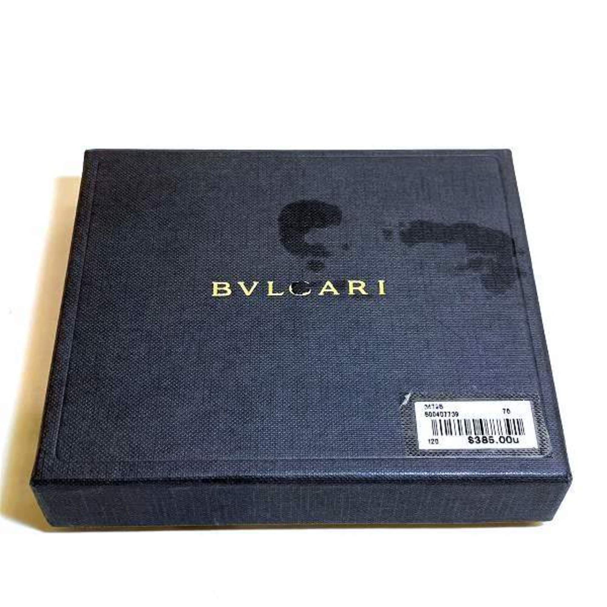 BVLGARI 34795 Canvas x Leather Bi-fold Wallet for Men