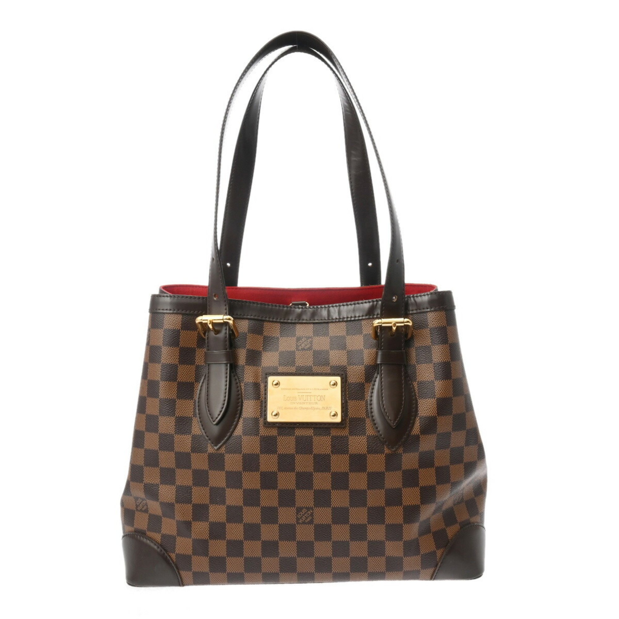 LOUIS VUITTON Damier Hampstead MM Brown N51204 Women's Canvas Handbag