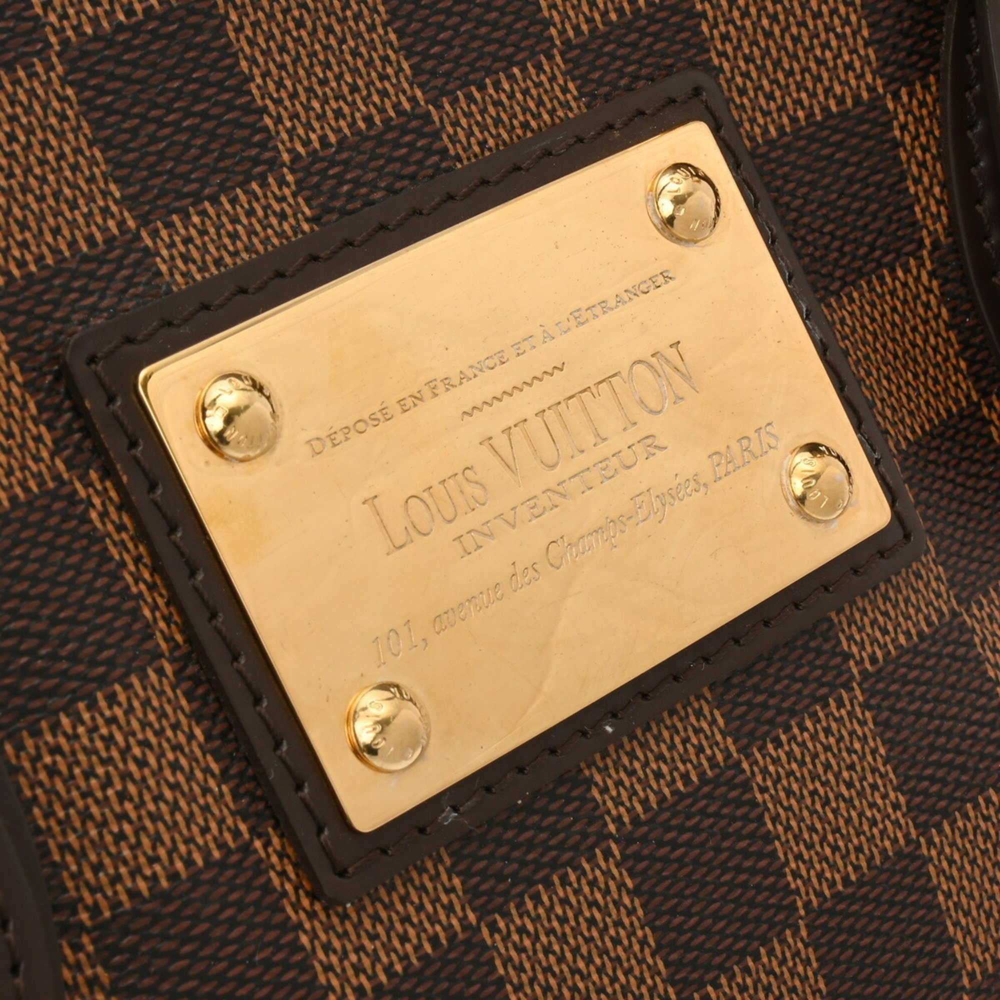 LOUIS VUITTON Damier Hampstead MM Brown N51204 Women's Canvas Handbag