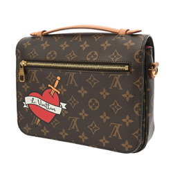 LOUIS VUITTON Louis Vuitton Monogram Patches Pochette Metis MM Brown M43991 Women's Canvas Bag