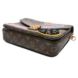 LOUIS VUITTON Louis Vuitton Monogram Patches Pochette Metis MM Brown M43991 Women's Canvas Bag