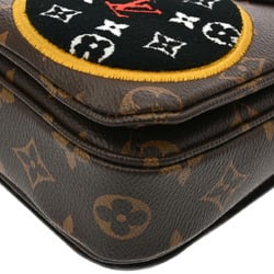 LOUIS VUITTON Louis Vuitton Monogram Patches Pochette Metis MM Brown M43991 Women's Canvas Bag