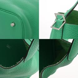 HERMES Picotin Lock MM Eclat Mint/Vert Bosphore Z Stamp (around 2021) Women's Taurillon Clemence Handbag