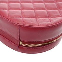 CHANEL Round Chain Shoulder Bordeaux Women's Leather Bag