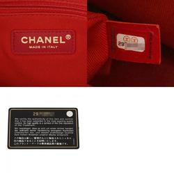 CHANEL Deauville Shoulder Bag Red A57536 Women's Straw