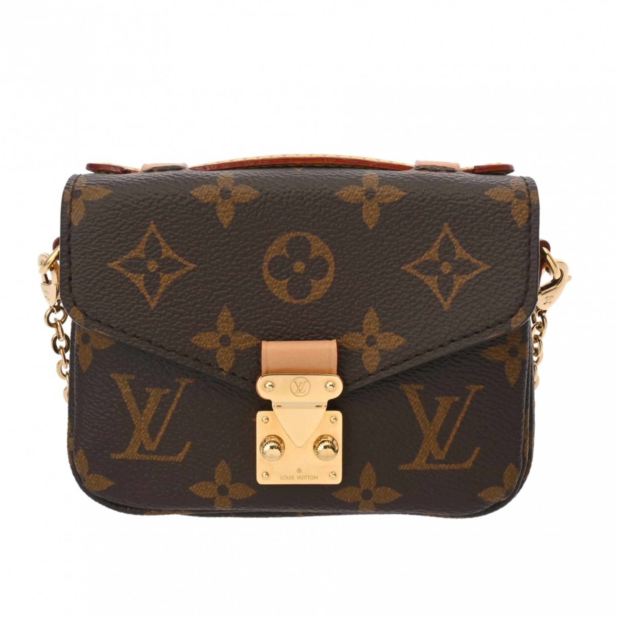 LOUIS VUITTON Louis Vuitton Monogram Micro Metis Brown M81267 Women's Leather Shoulder Bag