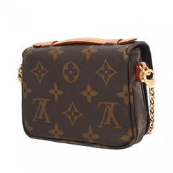 LOUIS VUITTON Louis Vuitton Monogram Micro Metis Brown M81267 Women's Leather Shoulder Bag