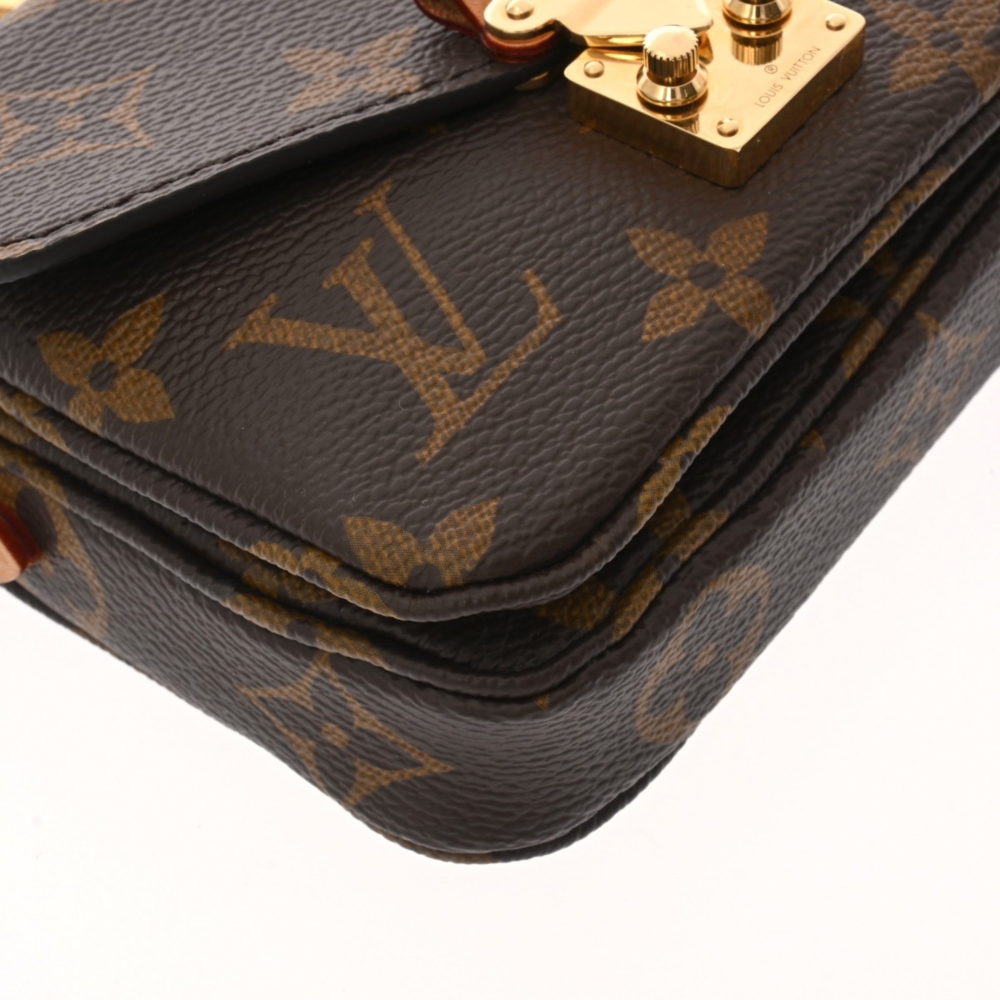 LOUIS VUITTON Louis Vuitton Monogram Micro Metis Brown M81267 Women's Leather Shoulder Bag