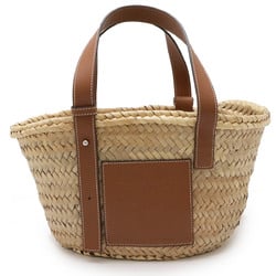 LOEWE Basket Bag Small Handbag Palm Leaf Leather Natural Tan Brown 327.02.S93