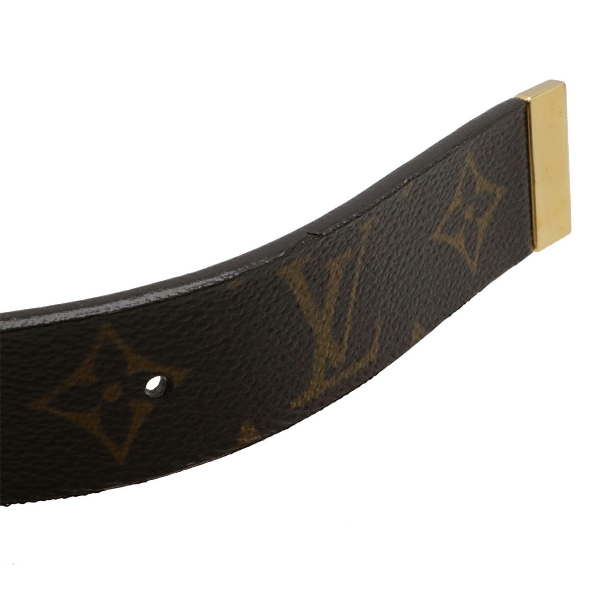 LOUIS VUITTON Louis Vuitton Monogram Santur Carre Belt Men's #85 M6800V