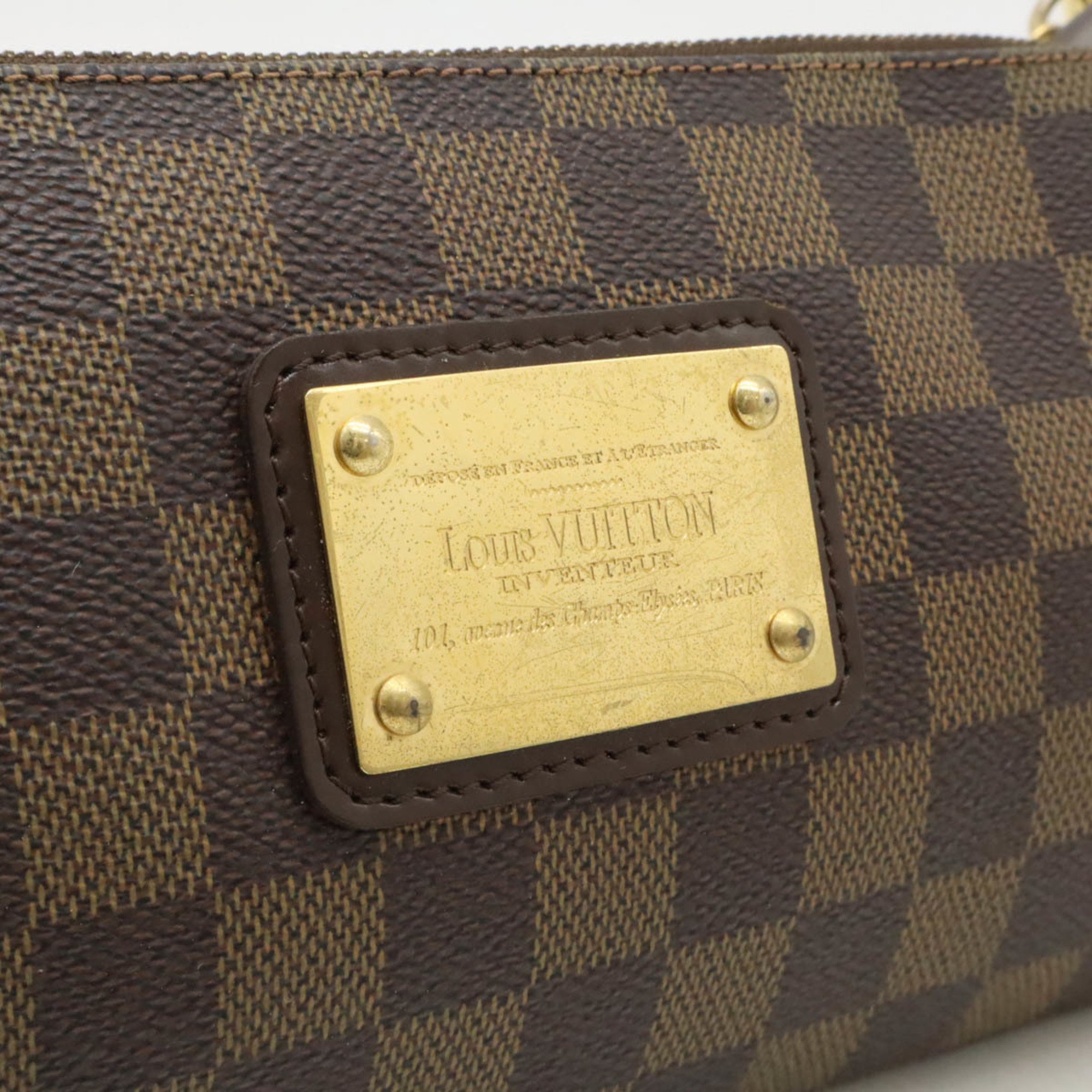 LOUIS VUITTON Damier Eva Pouch Clutch Bag Chain Shoulder N55213