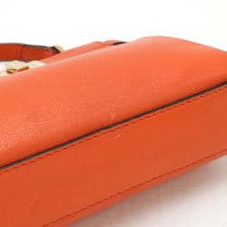 FENDI Micro Peekaboo Bag Handbag Shoulder Leather Orange 8M0355