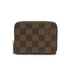 LOUIS VUITTON Louis Vuitton Damier Zippy Coin Purse Round Case N63070