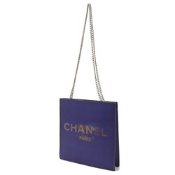 CHANEL Hologram Coco Mark Chain Shoulder Bag Vinyl Purple