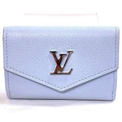 Louis Vuitton Portefeuille Lock M80280 Light Blue N Initial Wallet Tri-fold for Women