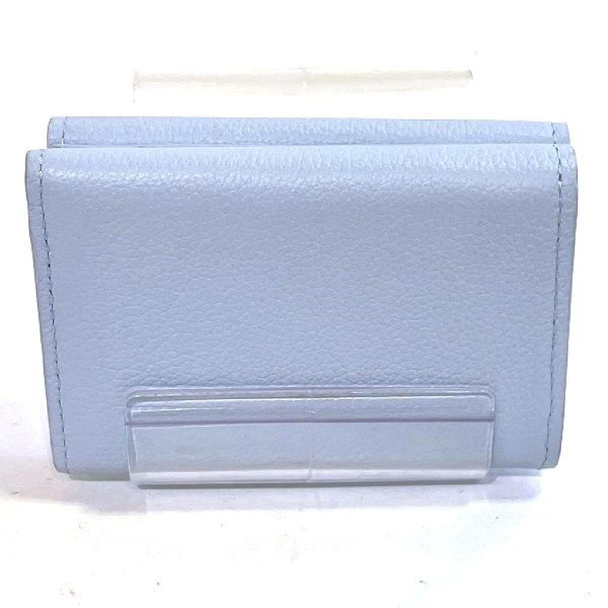 Louis Vuitton Portefeuille Lock M80280 Light Blue N Initial Wallet Tri-fold for Women