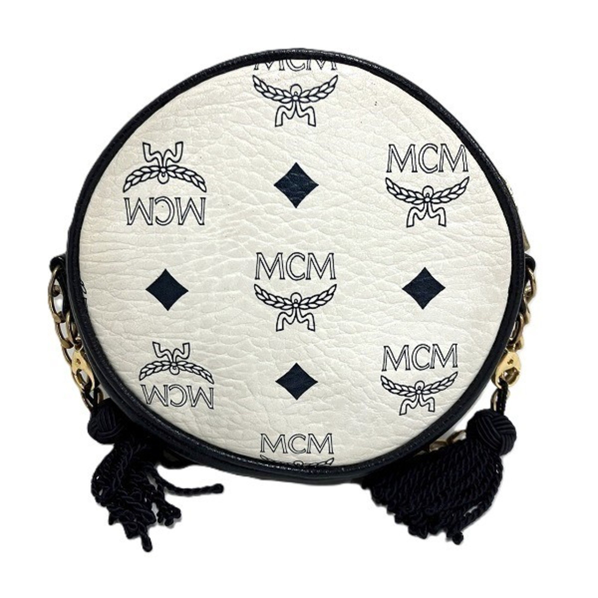 MCM Visetos Chain Shoulder Bag Pochette Women's