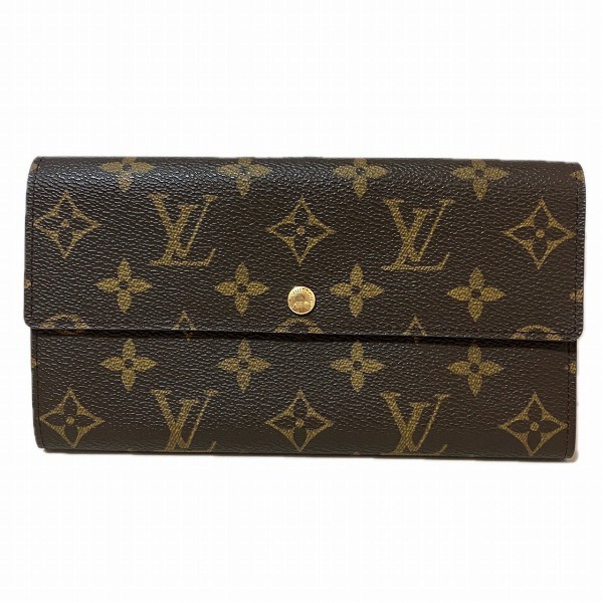 Louis Vuitton Monogram Pochette Portemonnay Credit M61725 Long Wallet Bi-fold Men's Women's