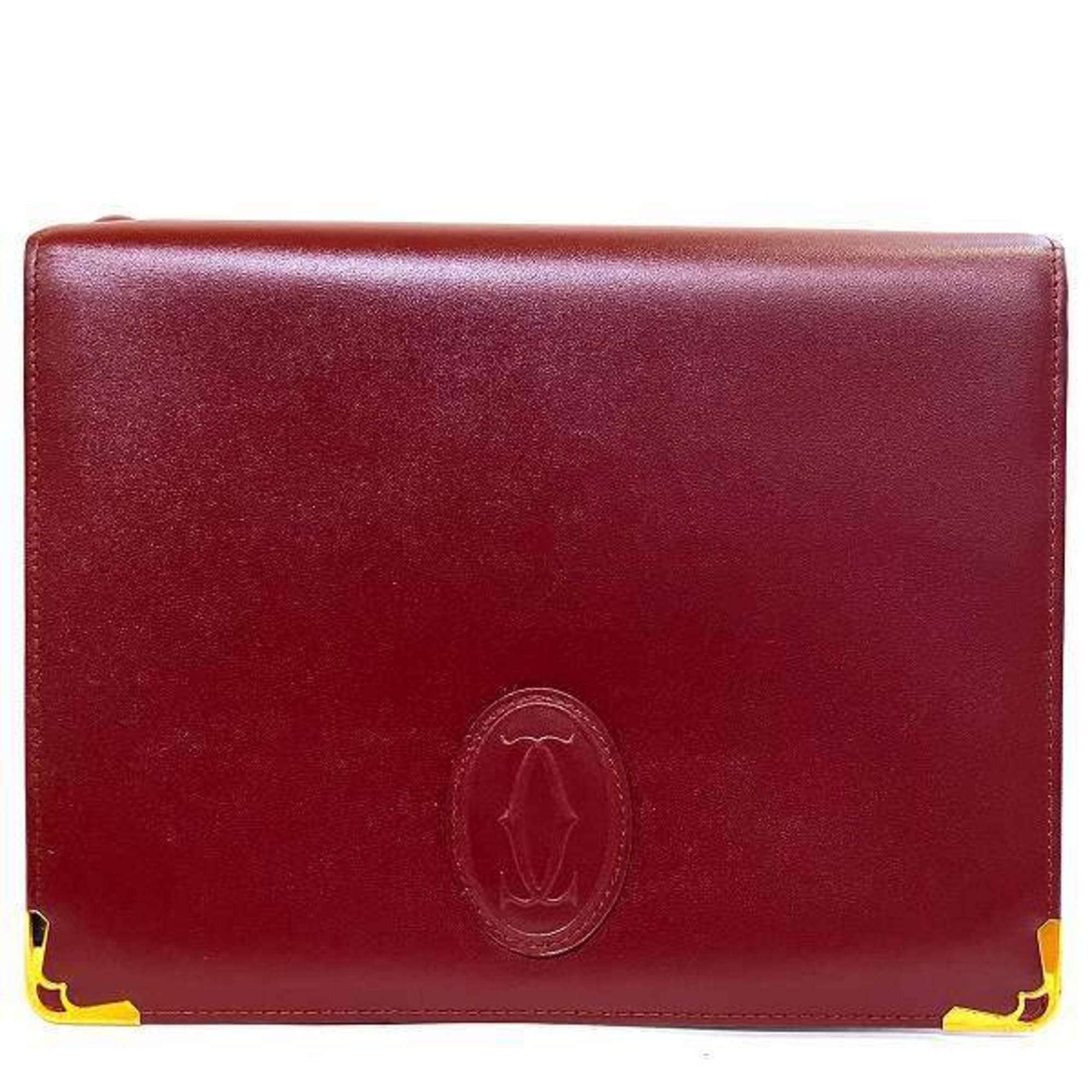 Cartier Must Line Bordeaux Leather Bag Second for Men