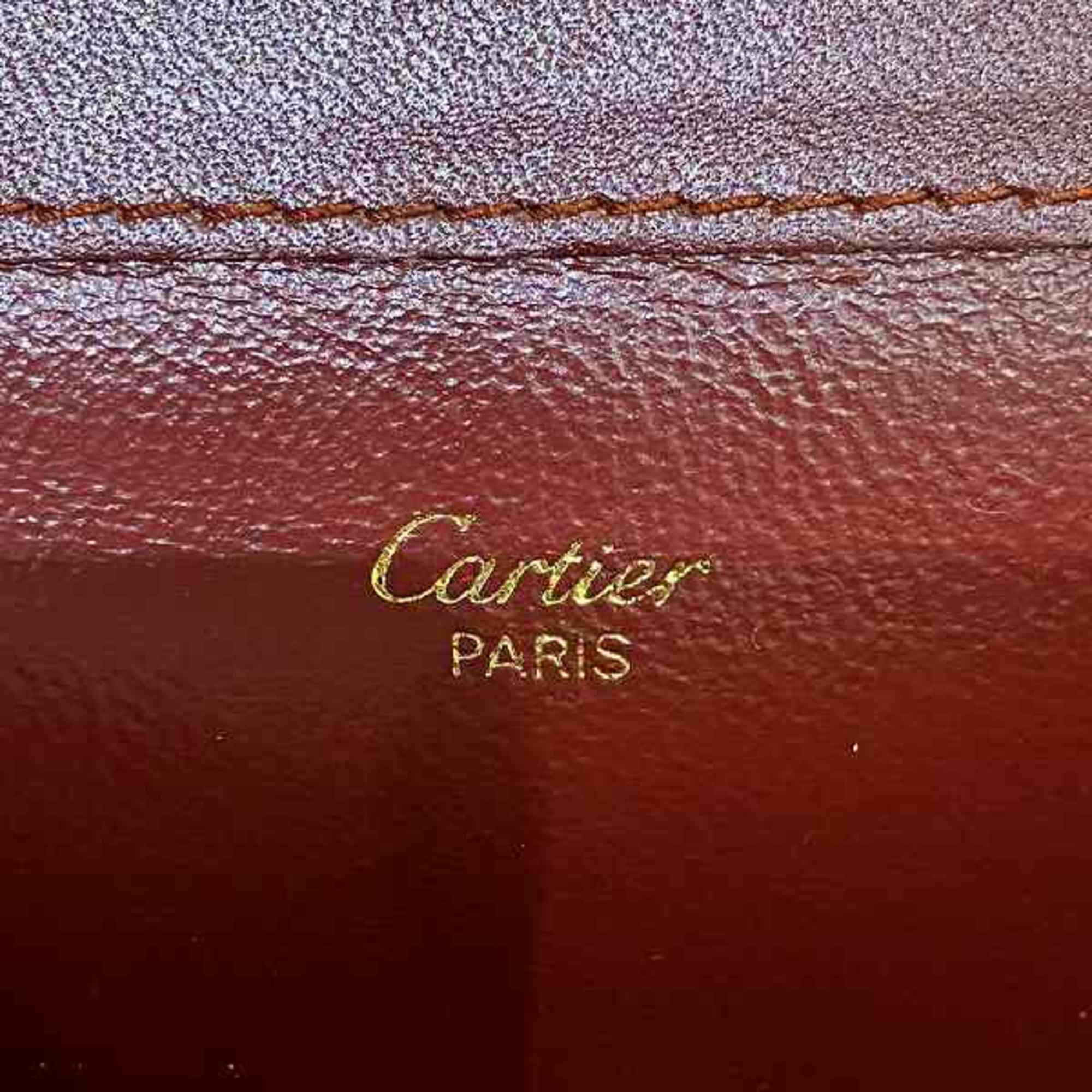 Cartier Must Line Bordeaux Leather Bag Second for Men